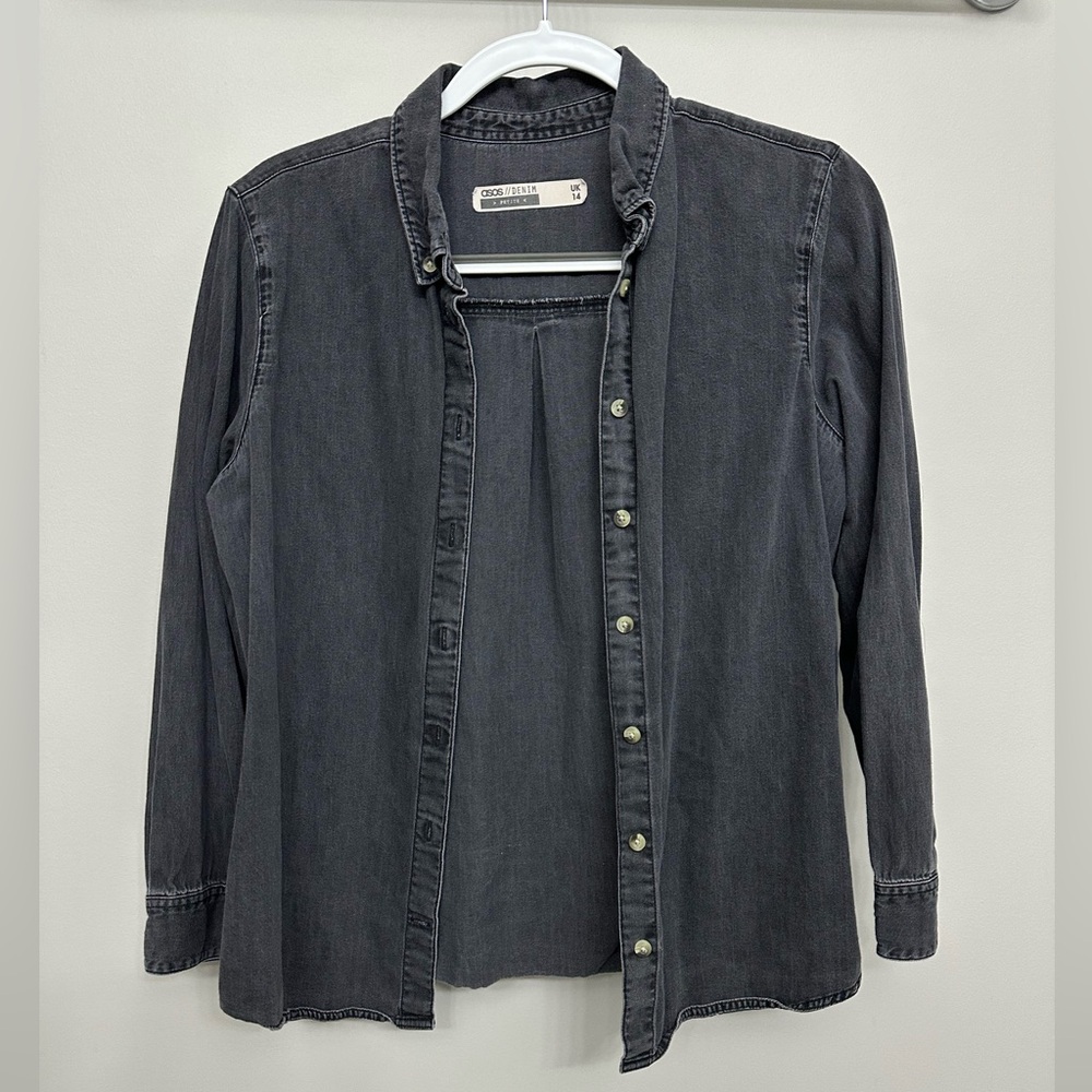 ASOS Black Denim Button-Down